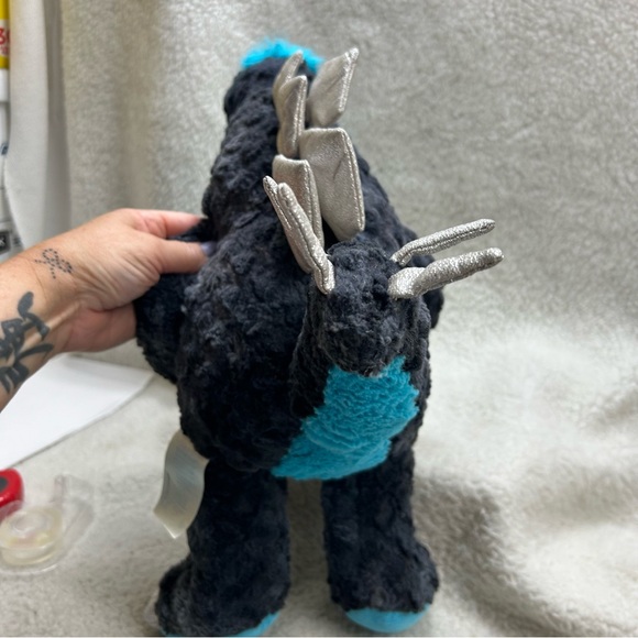 Build A Bear Workshop Dino Stegosaurus plush 18" blue teal silver - Picture 11 of 13